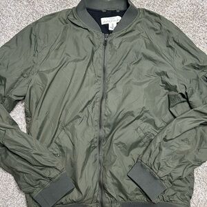 H&M L.O.G.G. Olive Green Bomber Jacket Men’s L